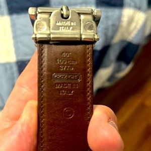 Original Coach belt. Size 40. Great condition. Silver buckle.